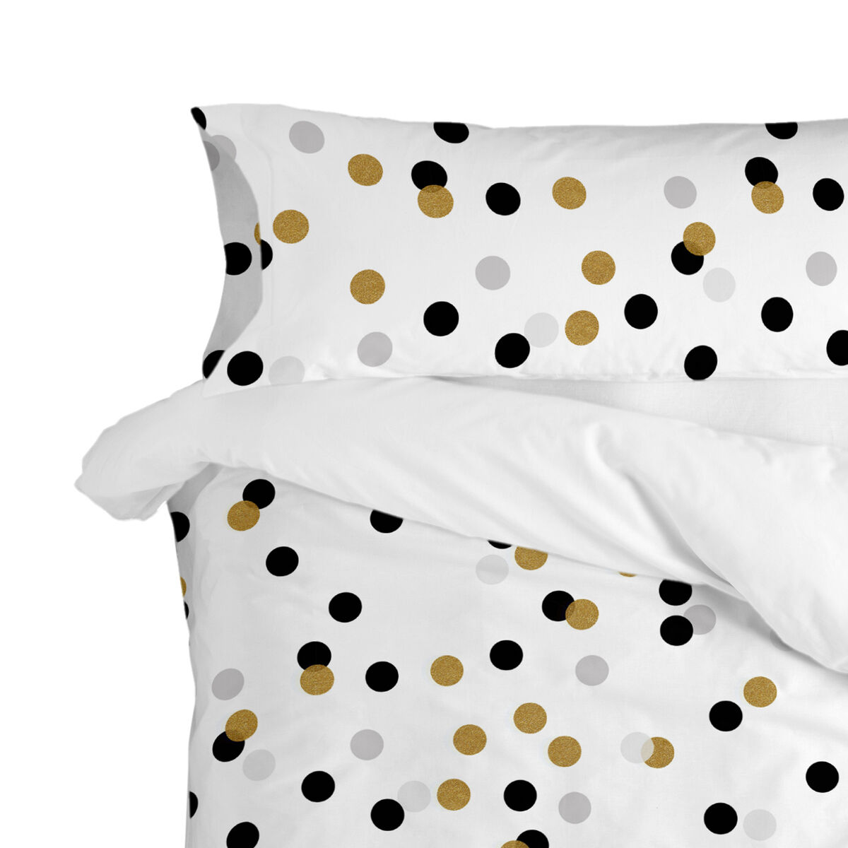 Kussensloop HappyFriday Blanc Golden Dots Multicolour 45 x 125 cm